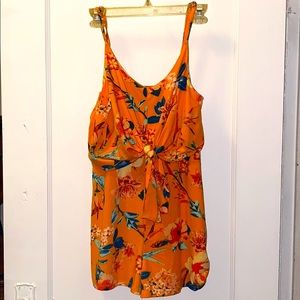 Bright Orange Almost Famous Romper
